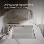 KOHLER Verticyl Vitreous China 15.63-in Undermount Rectangular Modern White Bathroom Sink, R2882-0 *JR2510, Retail: $179.00, FINAL PRICE: $99.99 + TAX