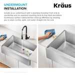 Kraus Standart PRO Farmhouse apron front 33-in x 21-in Stainless steel Single bowl 16 -Gauge Kitchen Sink,  KHF410-33, FINAL PRICE: $349.99 + TAX