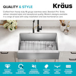 Kraus Standart PRO Farmhouse apron front 33-in x 21-in Stainless steel Single bowl 16 -Gauge Kitchen Sink,  KHF410-33, FINAL PRICE: $349.99 + TAX