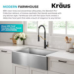 Kraus Standart PRO Farmhouse apron front 33-in x 21-in Stainless steel Single bowl 16 -Gauge Kitchen Sink,  KHF410-33, FINAL PRICE: $349.99 + TAX