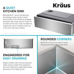 Kraus Standart PRO Farmhouse apron front 33-in x 21-in Stainless steel Single bowl 16 -Gauge Kitchen Sink,  KHF410-33, FINAL PRICE: $349.99 + TAX