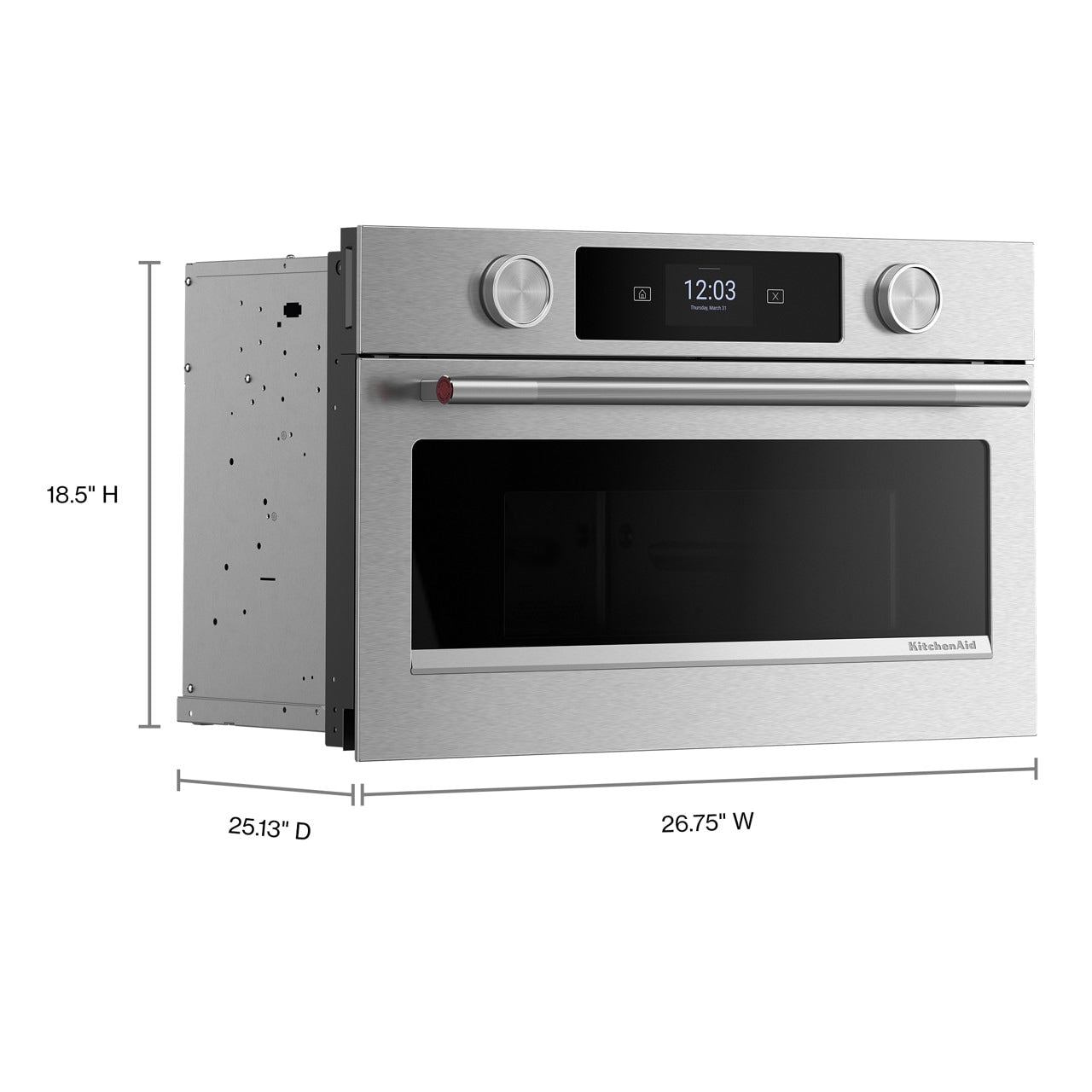 KitchenAid 1.4-cu ft 900 -Watt 27-in Air Fry Built-In Microwave ( PrintShield Stainless )