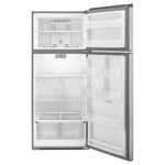 Whirlpool Flexible Storage Bin 17.6-cu ft Standard-Depth 28-in Wide Top-Freezer Refrigerator ( Monochromatic