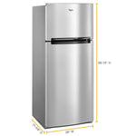 Whirlpool Flexible Storage Bin 17.6-cu ft Standard-Depth 28-in Wide Top-Freezer Refrigerator ( Monochromatic