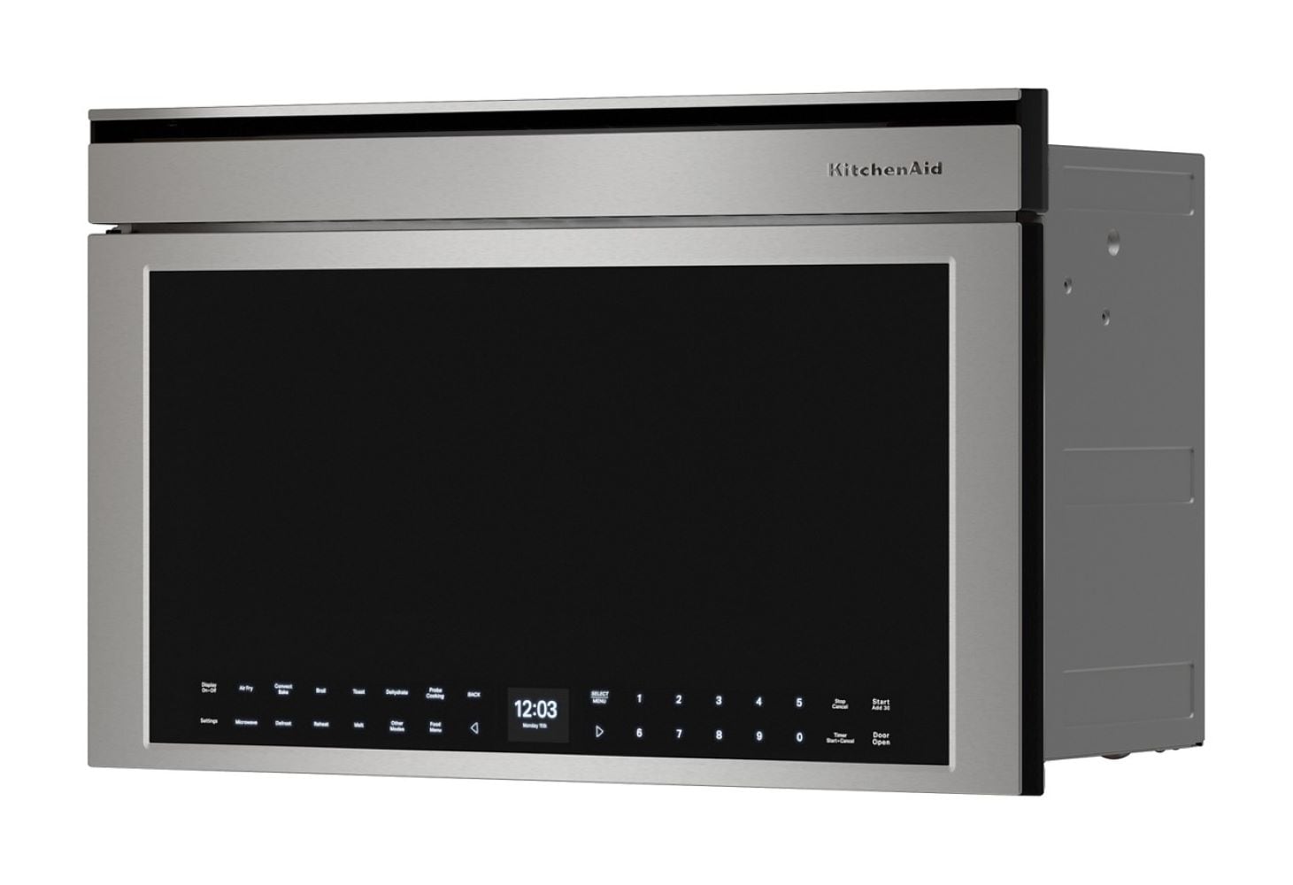 KitchenAid 1.1-cu ft 950 -Watt 29.87-in Air Fry Built-In Microwave (PrintShield Stainless)