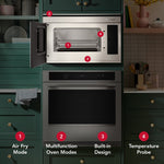 KitchenAid 1.1-cu ft 950 -Watt 29.87-in Air Fry Built-In Microwave (PrintShield Stainless)
