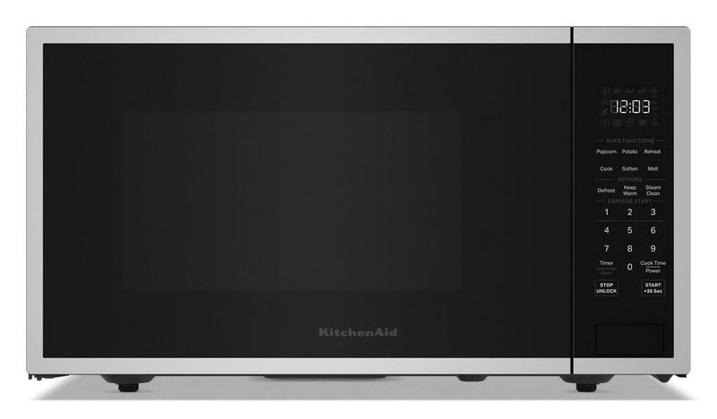 KitchenAid 2.2-cu ft 1200 -Watt Countertop Microwave ( PrintShield Stainless )