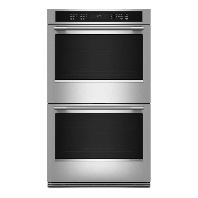 KitchenAid 30 inch Double Electric Wall Oven with Air Fry Self-cleaning ( PrintShield Stainless )