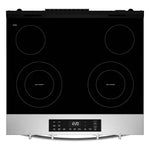 Whirlpool 30-in Glass Top 4 burners 5.3-cu ft Slide-In Electric Range ( Stainless Steel )