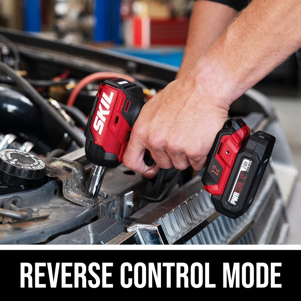 SKIL PWR CORE 12 12-volt Variable Speed Brushless 3/8-in Drive Cordless Impact Wrench (Battery Not Included and Charger Not Included)