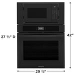 Frigidaire 30 inch Self-cleaning Microwave Wall Oven Combo ( Black )