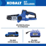 Kobalt 24-volt 6-in Battery 2.0 Ah Chainsaw Battery Included Charger Included [FBM-107]