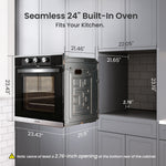 VIKIO 24 inch Single Electric Wall Oven Convection and ( Knob+Black Stainless steel ),  EB-80ERC-8BC8511, FINAL PRICE: $459.99 + TAX