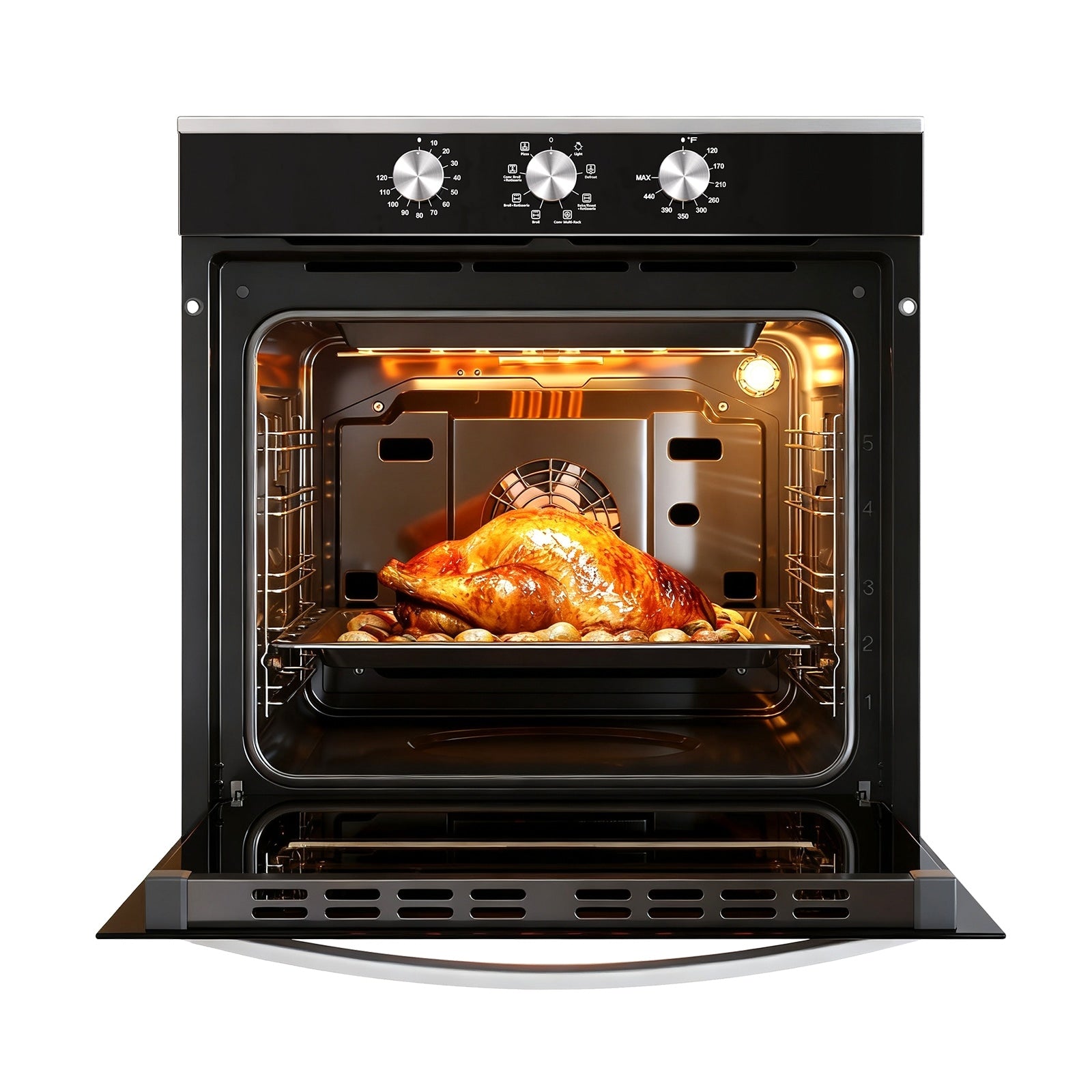 VIKIO 24 inch Single Electric Wall Oven Convection and ( Knob+Black Stainless steel ),  EB-80ERC-8BC8511, FINAL PRICE: $459.99 + TAX