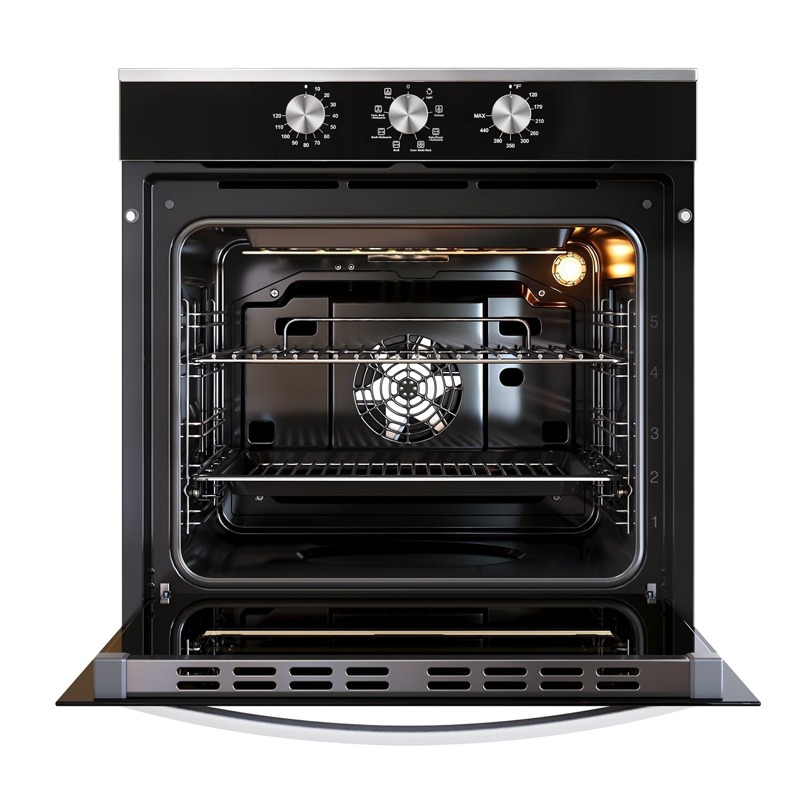 VIKIO 24 inch Single Electric Wall Oven Convection and ( Knob+Black Stainless steel ),  EB-80ERC-8BC8511, FINAL PRICE: $459.99 + TAX