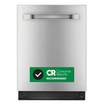 Midea 24-in Top Control Built-in Dishwasher ( Stainless Steel ) With Third Rack, 47-Decibel