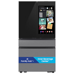 Samsung Bespoke Standard-Depth 28.6-cu ft 4 -Door 36-in Wide Smart Compatible French Door Refrigerator with Dual Ice Maker with Water Dispenser and Door within Door ( Fingerprint Resistant Stainless Steel ) ENERGY STAR Certified
