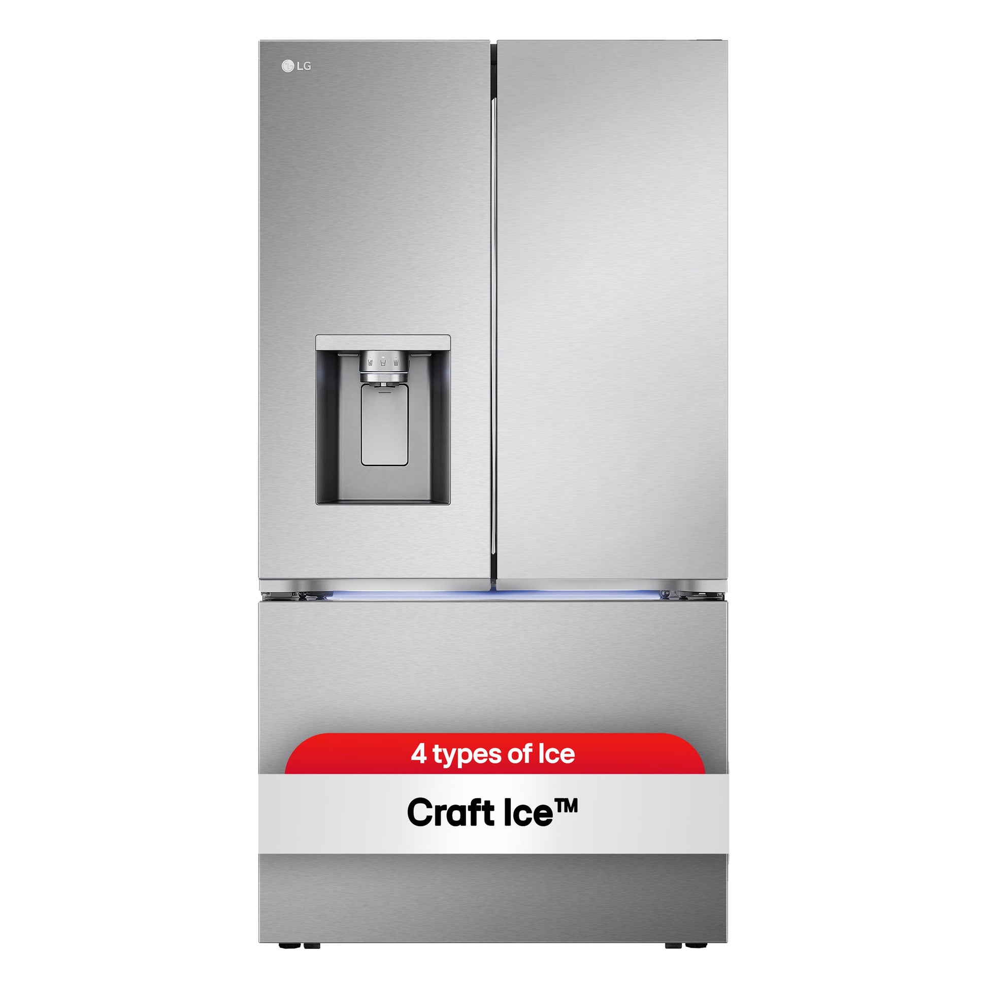 LG Counter-Depth MAX and 4 Types of Ice 25.5-cu ft 3 -Door 36-in Wide with Dual Ice Maker ( PrintProof Stainless Steel ) ENERGY STAR Certified