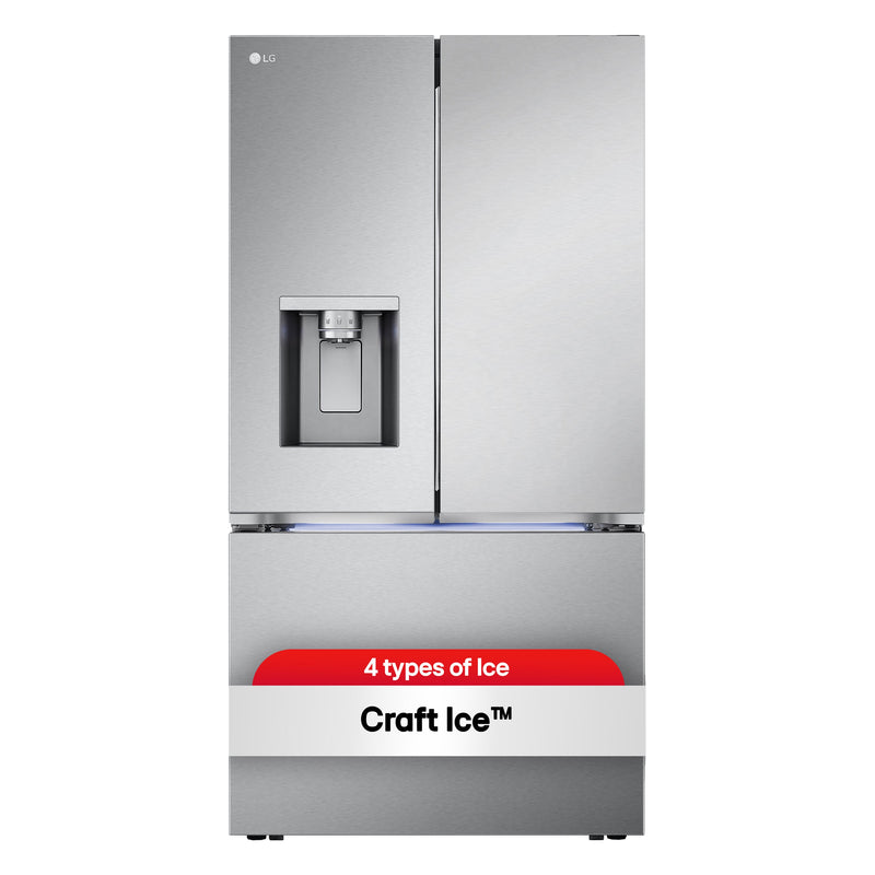 LG Counter-Depth MAX and 4 Types of Ice 25.5-cu ft 3 -Door 36-in Wide with Dual Ice Maker ( PrintProof Stainless Steel ) ENERGY STAR Certified