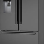 Bosch Standard-Depth 500 Series 26-cu ft 36-in Wide with Ice Maker ( Black Stainless Steel )