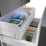 Bosch Standard-Depth 500 Series 26-cu ft 36-in Wide with Ice Maker ( Black Stainless Steel )