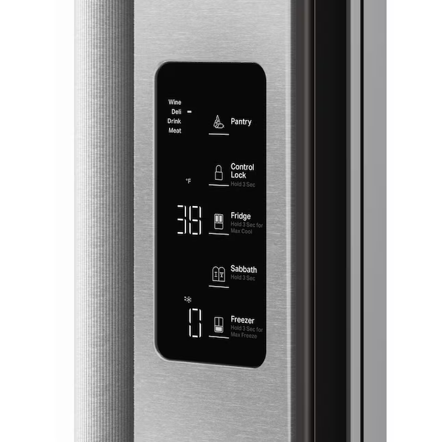 KitchenAid Counter-Depth 24.3-cu ft 3 -Door 36-in Wide French Door Refrigerator with Ice Maker with Water Dispenser ( PrintShield Stainless ) ENERGY STAR Certified