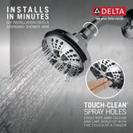 Delta Shower Head 2.5 GPM 6-Setting in Chrome, 75661D, MRSP: $32.85, FINAL PRICE: $ + TAX
