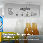 Whirlpool Flexible Storage Bin 17.6-cu ft Standard-Depth 28-in Wide Top-Freezer Refrigerator ( Monochromatic