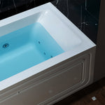 Woodbridge Emilia 32-in x 60-in White with Chrome Trim Acrylic Rectangle Alcove Whirlpool Tub with Drain ( Left Drain )