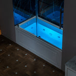 Woodbridge Emilia 32-in x 60-in White with Chrome Trim Acrylic Rectangle Alcove Whirlpool Tub with Drain ( Left Drain )