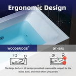Woodbridge Emilia 32-in x 60-in White with Chrome Trim Acrylic Rectangle Alcove Whirlpool Tub with Drain ( Left Drain )