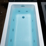 Woodbridge Emilia 32-in x 60-in White with Chrome Trim Acrylic Rectangle Alcove Whirlpool Tub with Drain ( Left Drain )