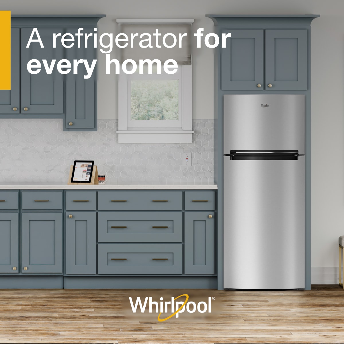 Whirlpool Flexible Storage Bin 17.6-cu ft Standard-Depth 28-in Wide Top-Freezer Refrigerator ( Monochromatic