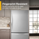 Whirlpool 22.07-cu ft Standard-Depth 33.0-in Wide Bottom-Freezer Refrigerator with Ice Maker ( Stainless Steel ) ENERGY STAR Certified
