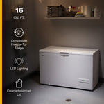Whirlpool Flexible Storage 16-cu ft Garage Ready Chest Freezer Convertible to Refrigerator (White)