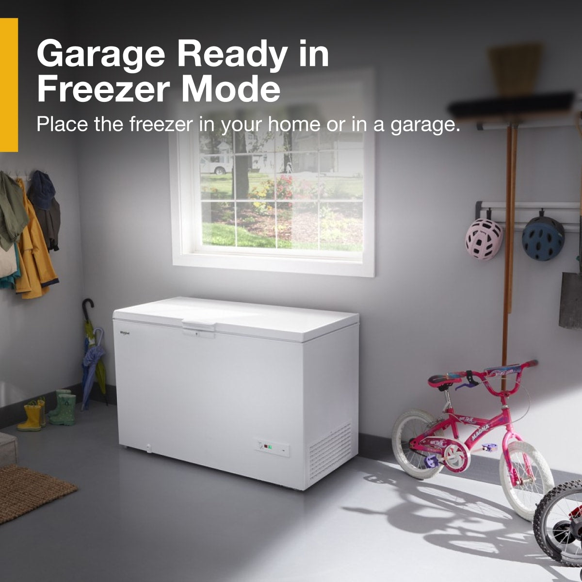 Whirlpool Flexible Storage 16-cu ft Garage Ready Chest Freezer Convertible to Refrigerator (White)