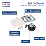 Broan QuicKit 60 CFM Replacement Bath Fan Motor, BKR60, MSRP: $63.98, FINAL PRICE: $39.99 + TAX
