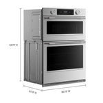 KitchenAid 27 inch Self + Steam Cleaning Air Fry Smart Compatible Microwave Wall Oven Combo ( PrintShield Stainless )