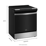 Whirlpool 30-in 4 burners 6.4-cu ft , Air Fry Convection Oven Freestanding Single Induction Range ( Fingerprint Resistant Stainless Steel )