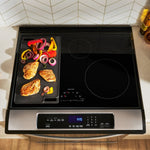 Whirlpool 30-in 4 burners 6.4-cu ft , Air Fry Convection Oven Freestanding Single Induction Range ( Fingerprint Resistant Stainless Steel )
