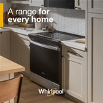 Whirlpool 30-in 4 burners 6.4-cu ft , Air Fry Convection Oven Freestanding Single Induction Range ( Fingerprint Resistant Stainless Steel )