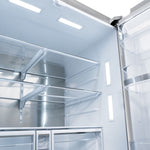 ZLINE KITCHEN & BATH Standard-Depth 28.9-cu ft 3 -Door 36-in Wide with Dual Ice Maker ( Stainless Steel with Stainless Steel Handle ) ENERGY STAR Certified
