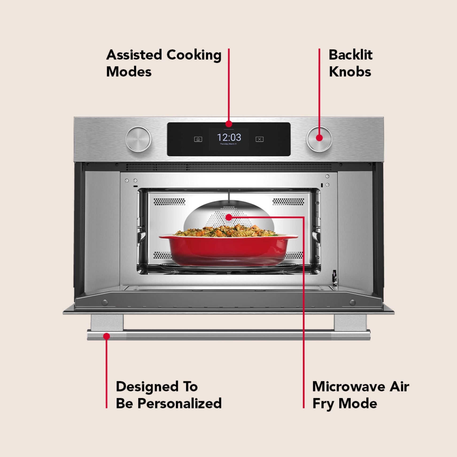 KitchenAid 1.4-cu ft 900 -Watt 27-in Air Fry Built-In Microwave ( PrintShield Stainless )