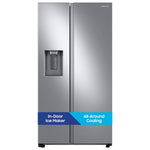 Samsung 27.4-cu ft Standard-Depth 36-in Wide Side-by-Side Refrigerator with Ice Maker ,Water and Ice Dispenser (Fingerprint Resistant Stainless Steel)