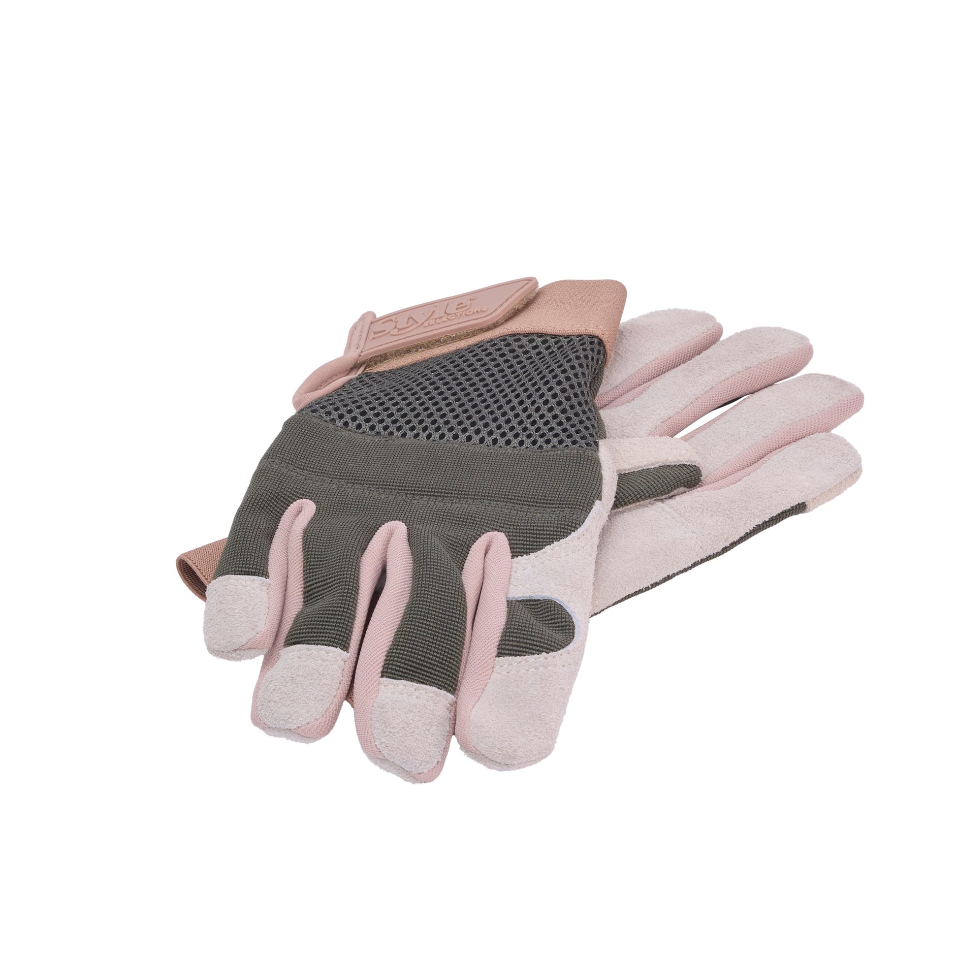 Style Selections Medium Green Leather/Polyester Gardening Gloves 1 -Pairs