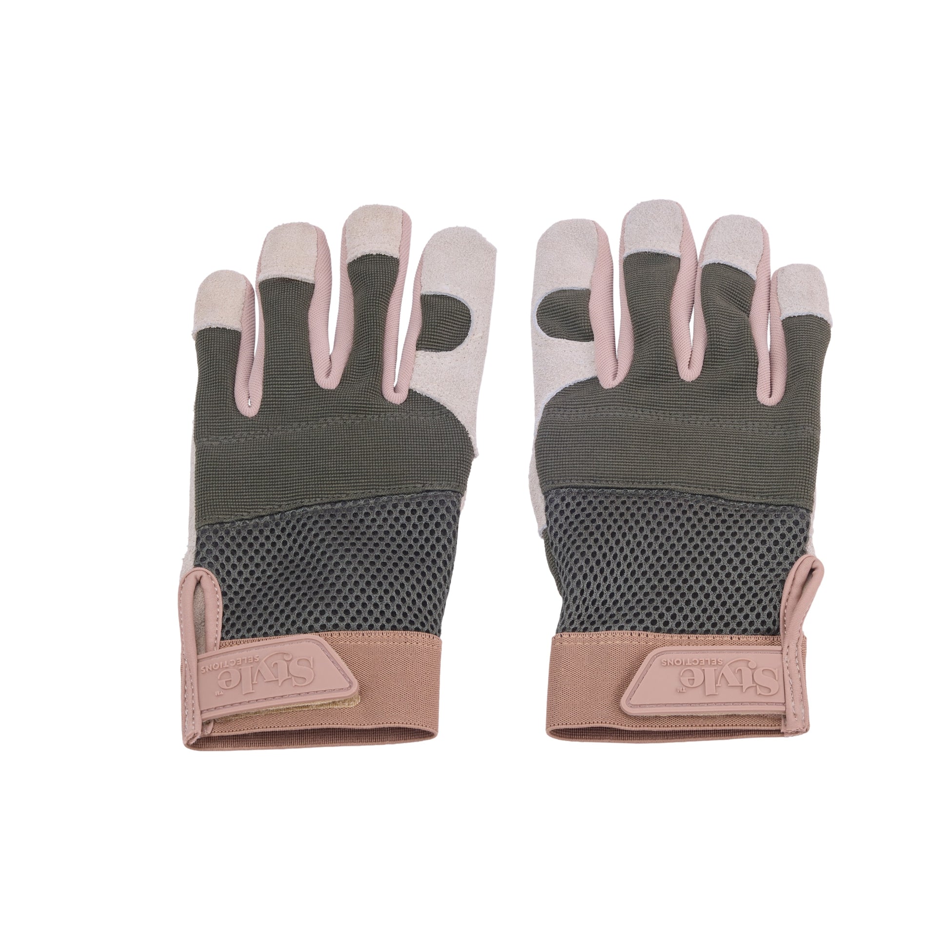 Style Selections Medium Green Leather/Polyester Gardening Gloves 1 -Pairs