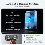 SIMZLIFE 100lbs/24H Commercial Full Size Cubes Ice Maker Machine with 33 lbs Storage and Efficient Compressor in Silver
