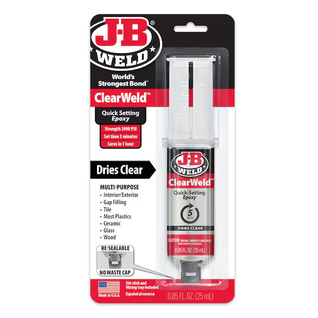 J-B WELD Clearweld Clear Epoxy Adhesive