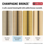 Delta Lacey Champagne Bronze Widespread 2-handle WaterSense Mid-arc Residential Handle Bathroom Sink Faucet with Drain