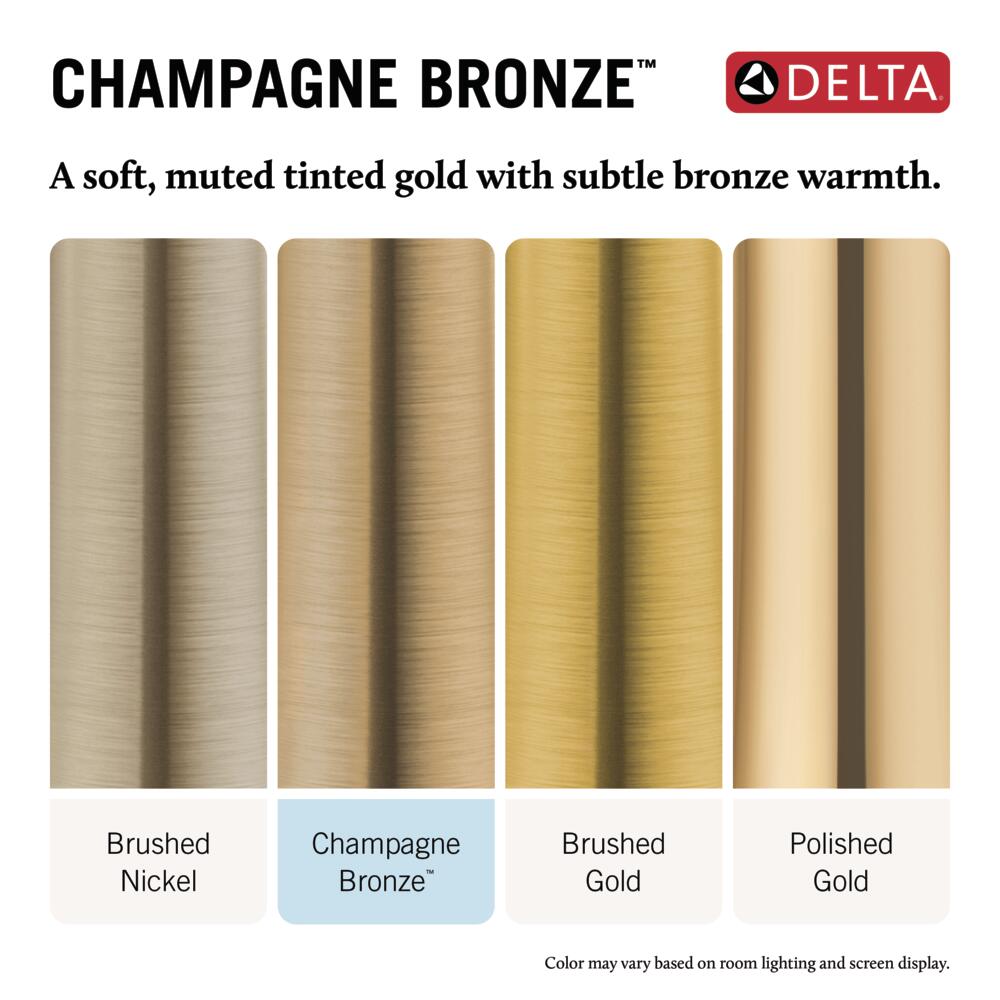 Delta Lacey Champagne Bronze Widespread 2-handle WaterSense Mid-arc Residential Handle Bathroom Sink Faucet with Drain